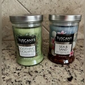 Tuscany 18oz candle's Soothing Eucalyptus / Sea and Sand